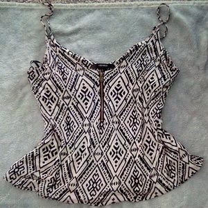 Forever 21 Tribal Print Sleeveless Top